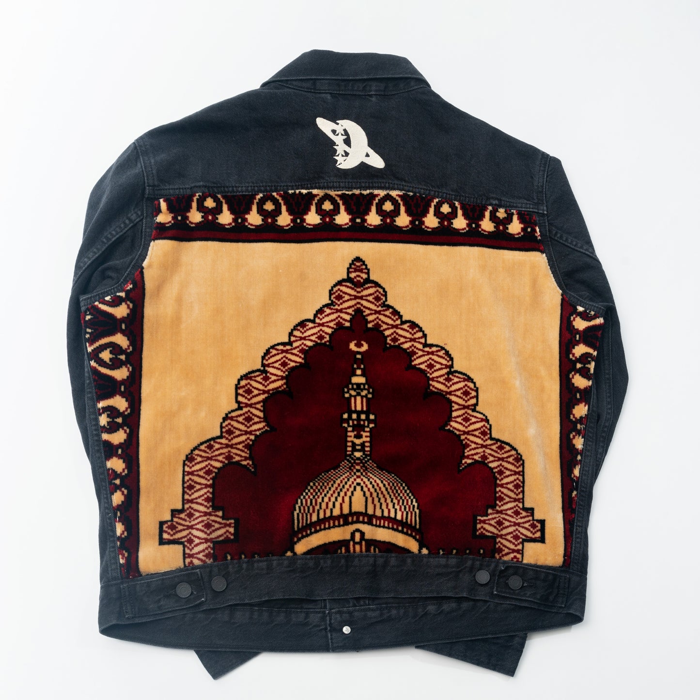 Janamaz Trucker Jacket Black Denim Sz Large