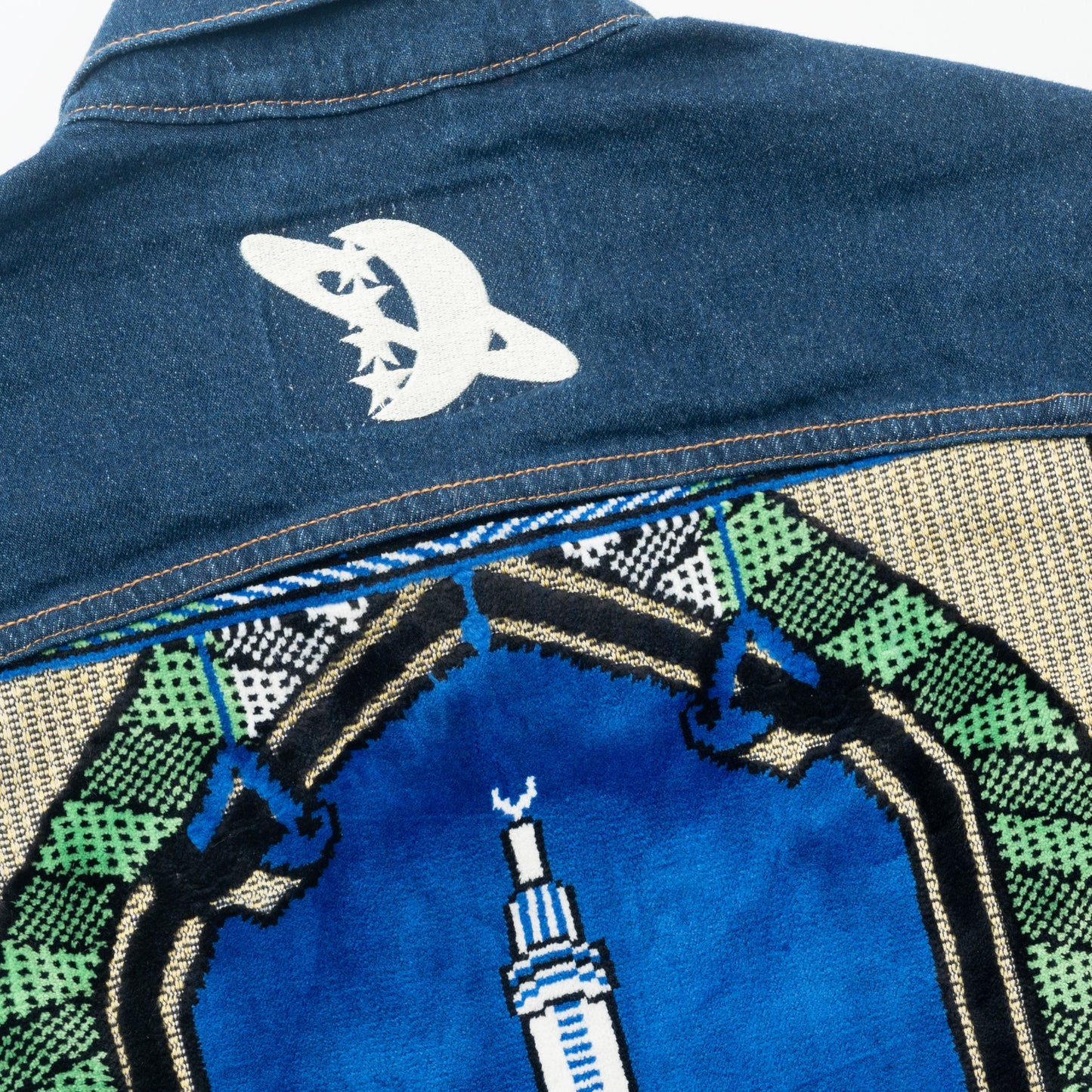 Janamaz Trucker Jacket Blue Sz Small