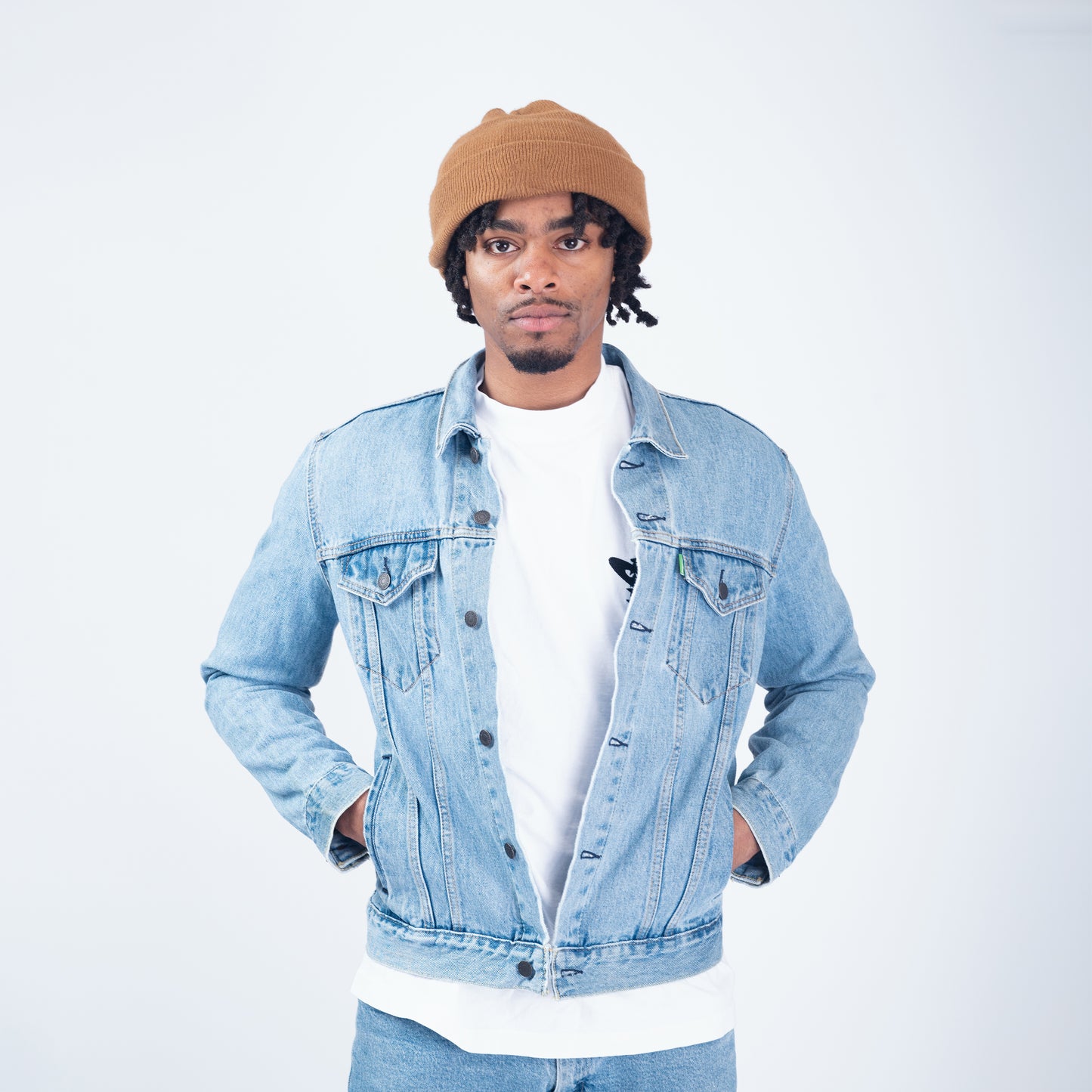Janamaz Trucker Jacket Blue Sz Medium