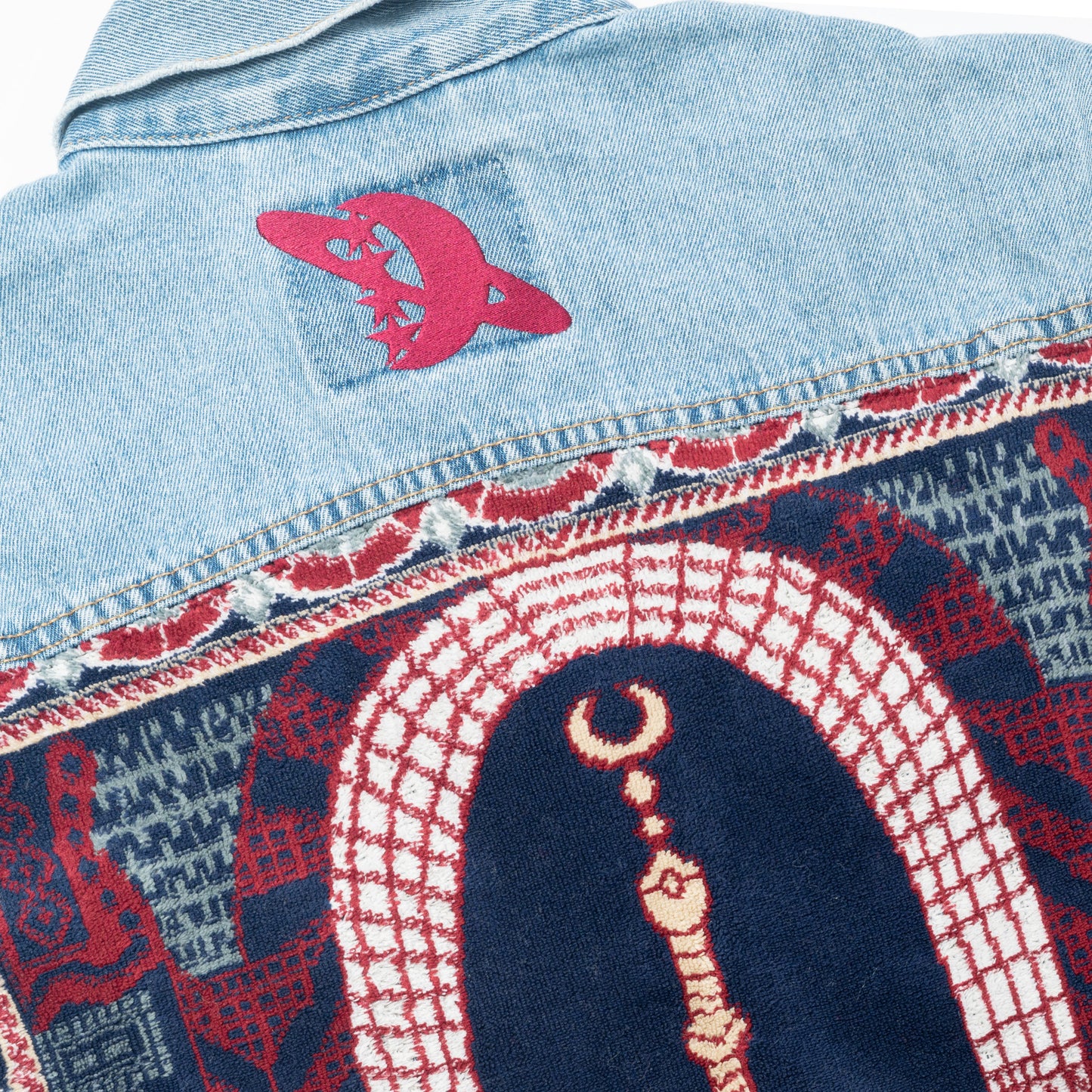 Janamaz Trucker Jacket Blue Sz Medium