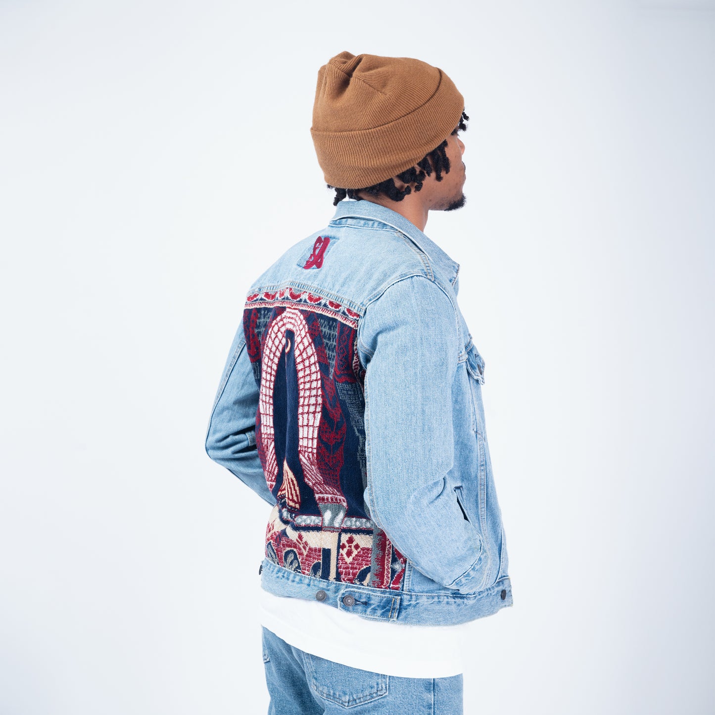 Janamaz Trucker Jacket Blue Sz Medium