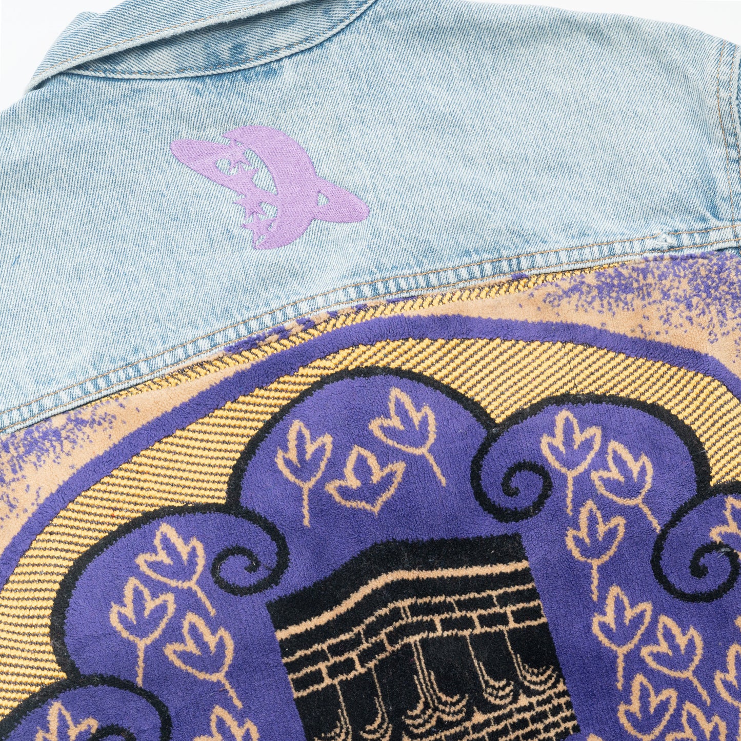 Janamaz Trucker Jacket Purple Sz Medium