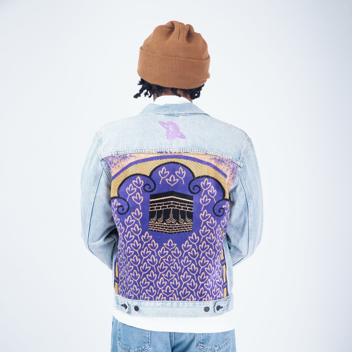 Janamaz Trucker Jacket Purple Sz Medium