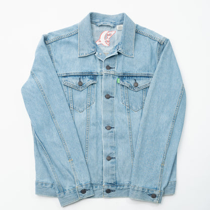 Janamaz Trucker Jacket Gold/Red Sz Large
