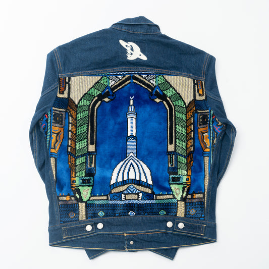 Janamaz Trucker Jacket Blue Sz Small