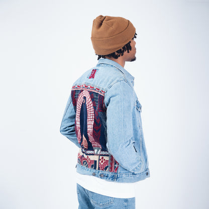 Janamaz Trucker Jacket Blue Sz Medium
