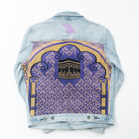 Janamaz Trucker Jacket Purple Sz Medium