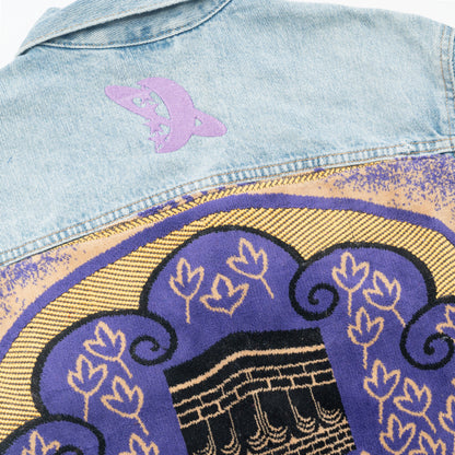 Janamaz Trucker Jacket Purple Sz Medium