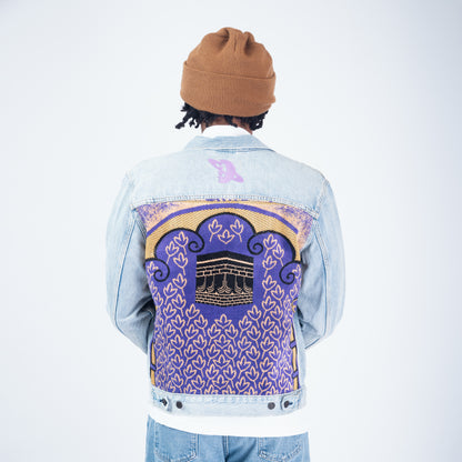 Janamaz Trucker Jacket Purple Sz Medium