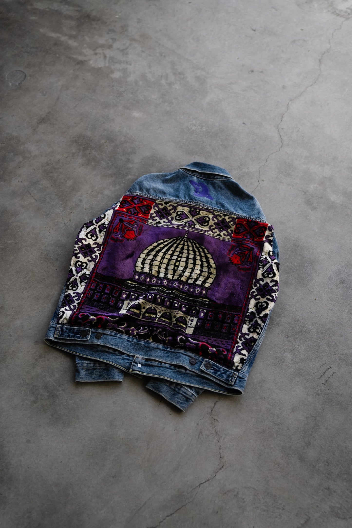Purple Janamaz Trucker Jacket Sz. Medium