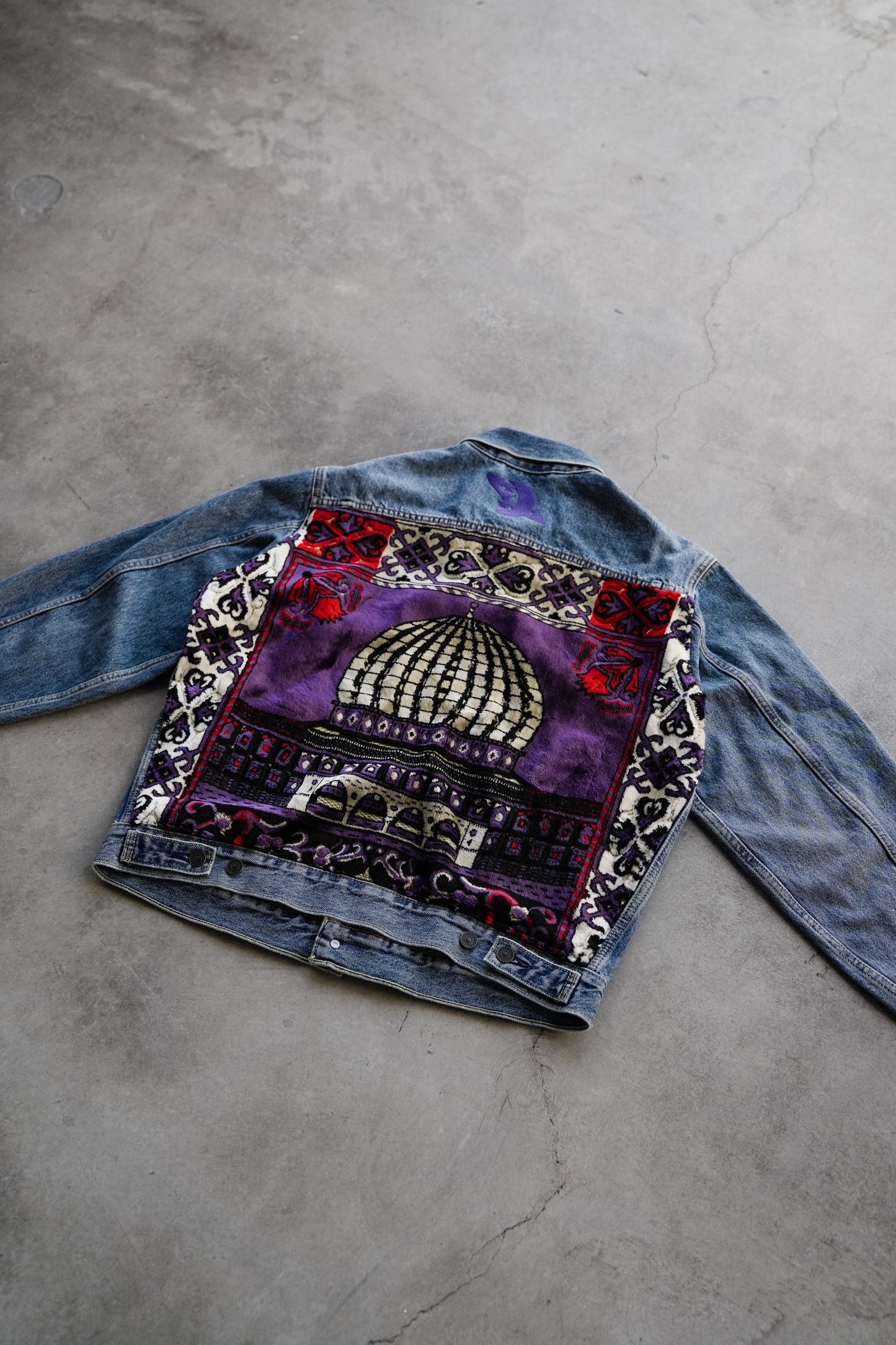Purple Janamaz Trucker Jacket Sz. Medium